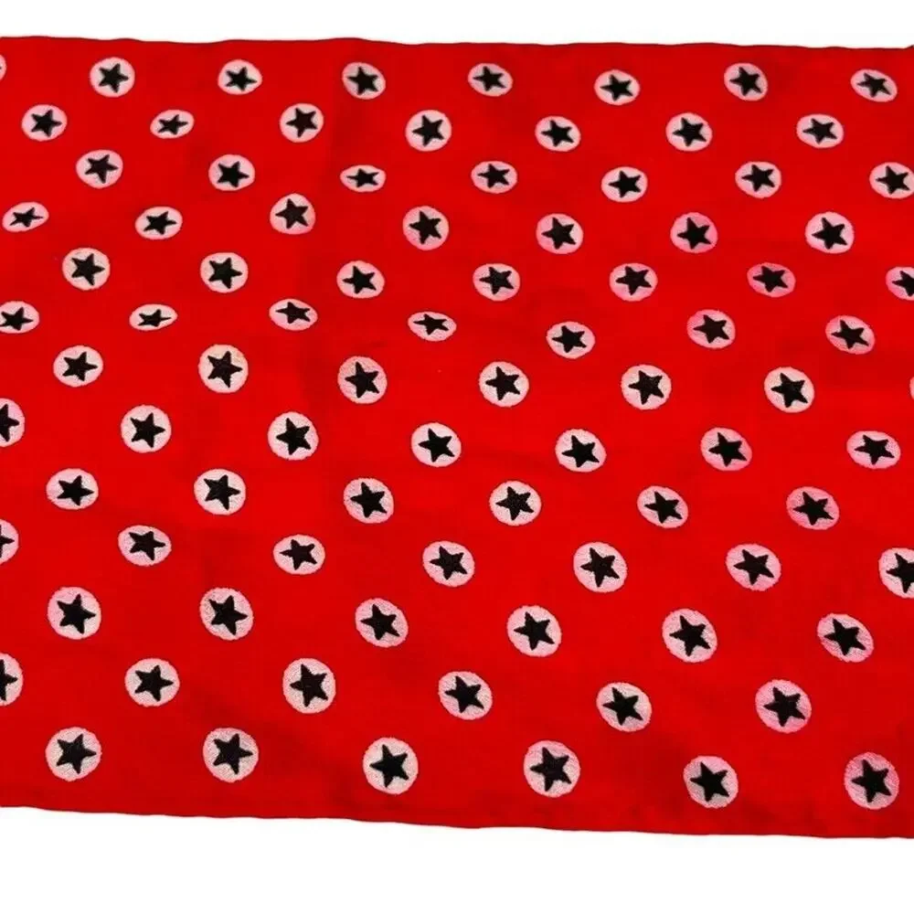 Echo Womens Red White Blue Star Print Scarf Head Wrap Lightweight 50
